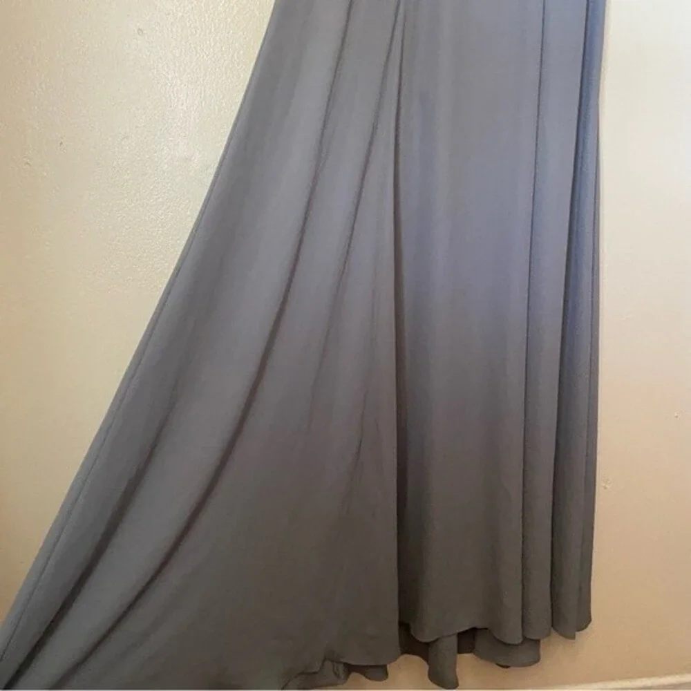Show me your Mumu Size Small Soft Charcoal Crisp Godshaw Goddess Maxi Gown Dress - Picture 6 of 11